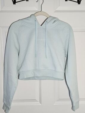 Alphalete Powder Blue Cropped Hoodie
